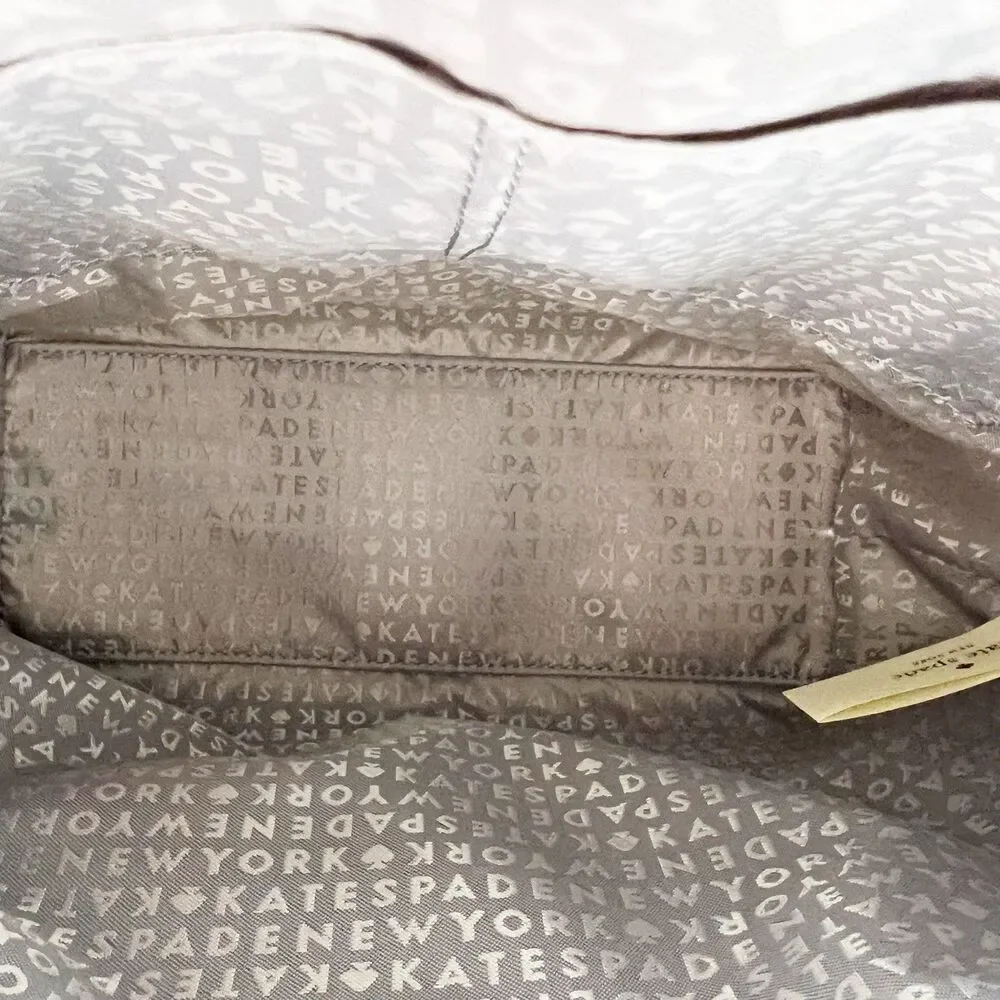 Kate Spade New York Mavis Street Jeralyn Silver Gray Glitter Tote Bag Purse READ